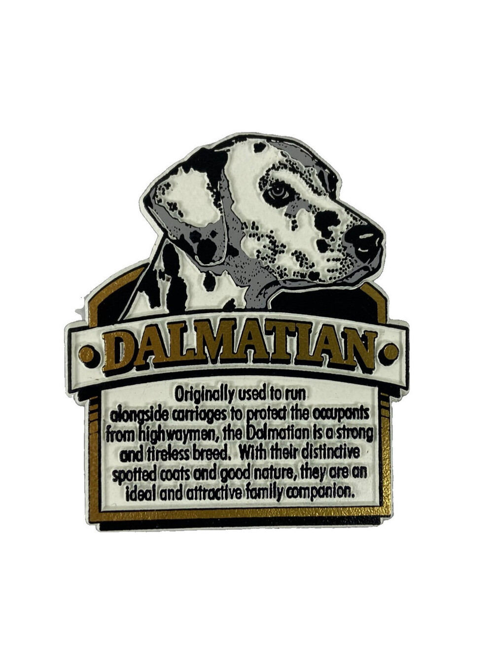 Dalmation Fridge Magnet Dog History Canine 3 x 3